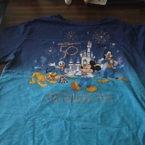 Disney Blue Short Sleeve Tee with Castle Design